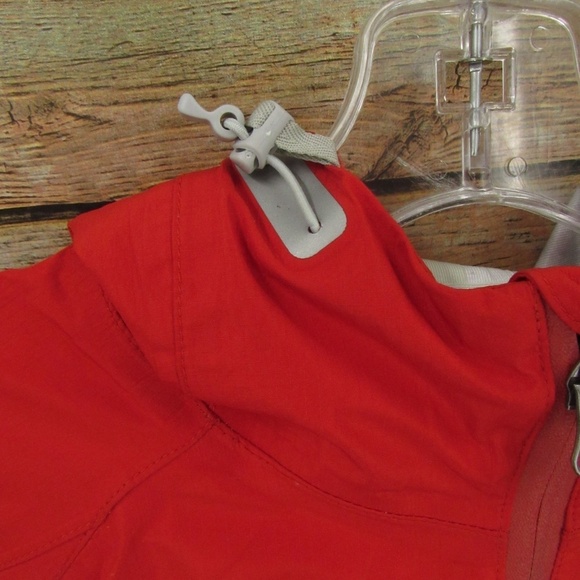 AnSAI Red Zipper Front Hooded Rain Jacket Kid's 12-14 - Picture 10 of 15